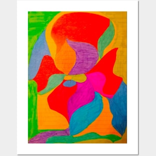 Abstract Painting Flower Art Posters and Art